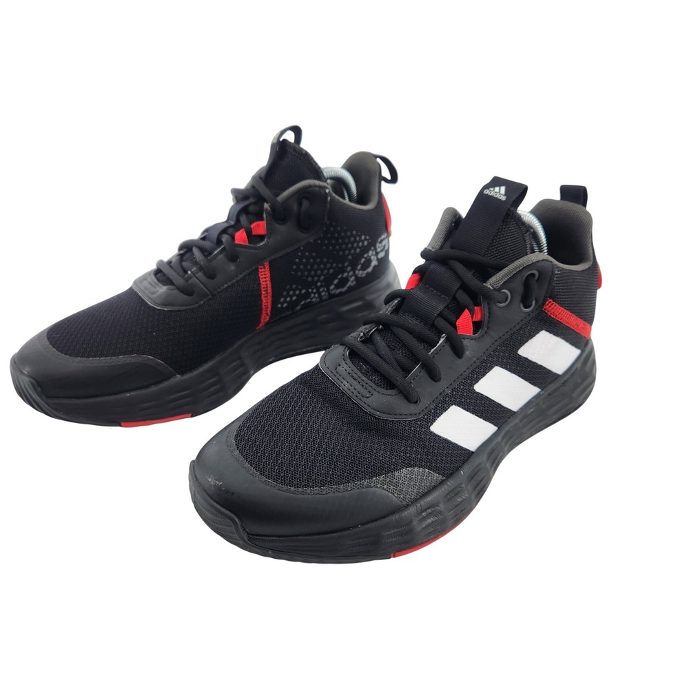 Adidas Own The Game 2.0 Mens 8.5 Black White Red Basketball Shoes H00471